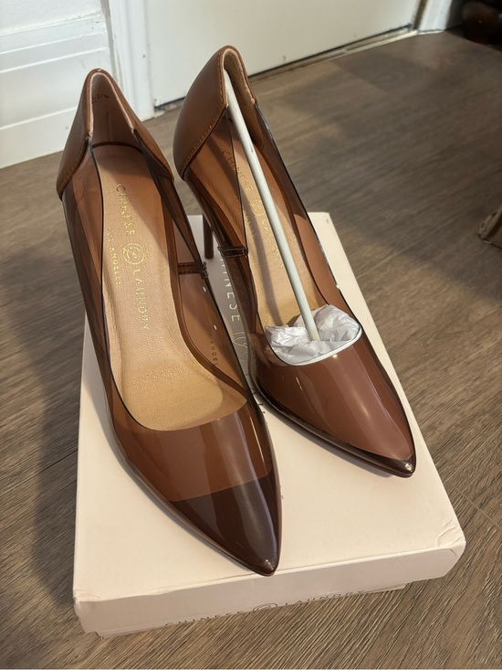 Chinese Laundry Shoes - Chinese Laundry Brown Patent Pointed Toe Stiletto Pumps